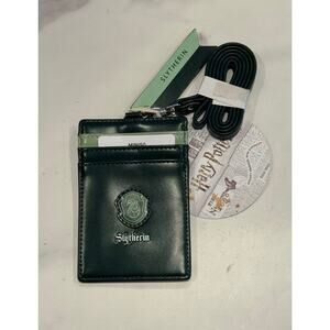 Harry Potter House Of Slytherin  Lanyard Faux Leather Card Badge Holder